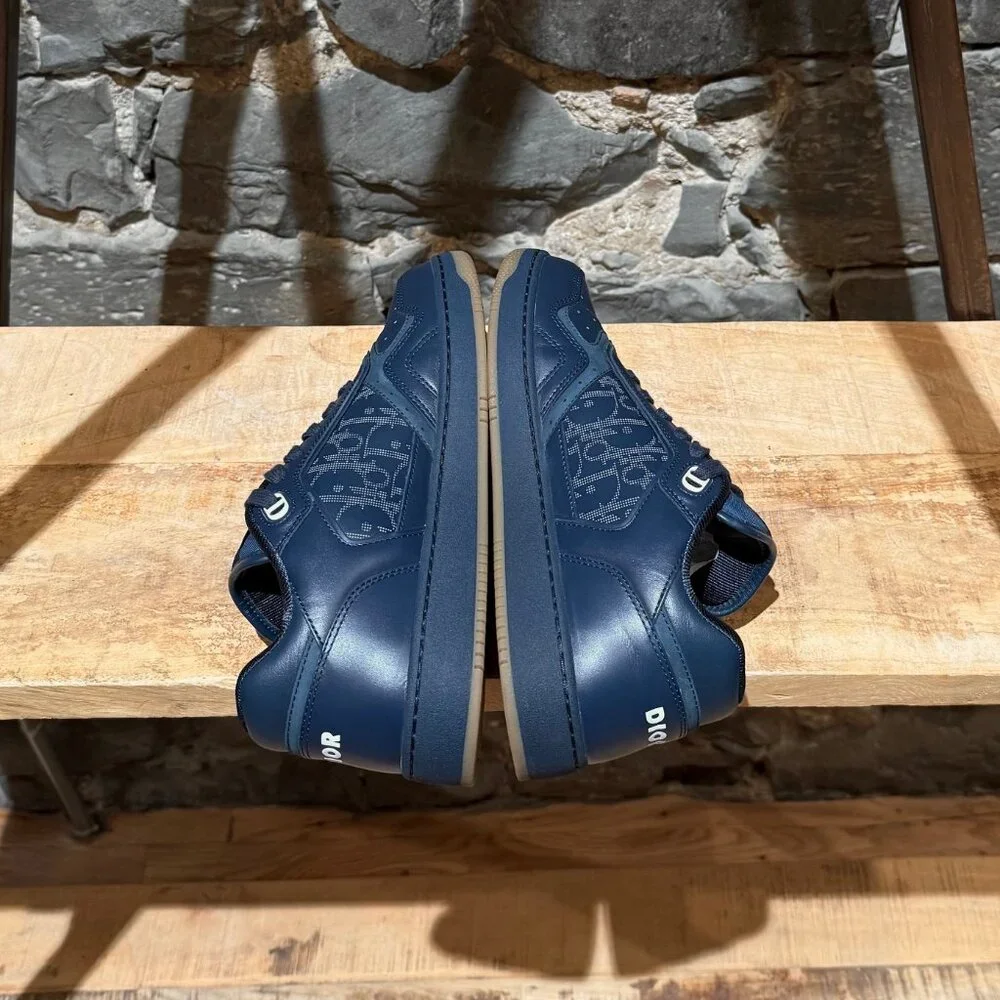 Dior B27 Blue Galaxy Oblique Low-top Sneakers - Picture 10 of 13